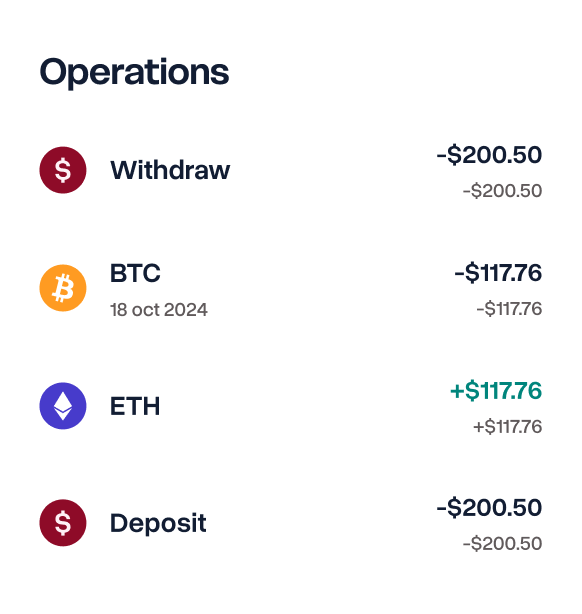 Seamless deposits and withdrawals